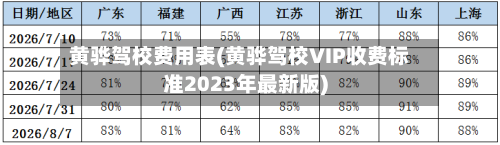 黄骅驾校费用表(黄骅驾校VIP收费标准2023年最新版)-第2张图片