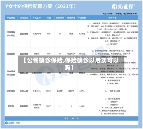 【公司确诊保险,保险确诊以后买可以吗】