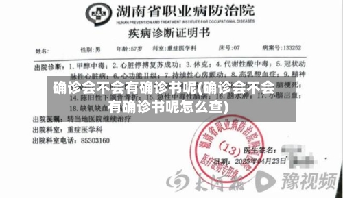 确诊会不会有确诊书呢(确诊会不会有确诊书呢怎么查)-第3张图片