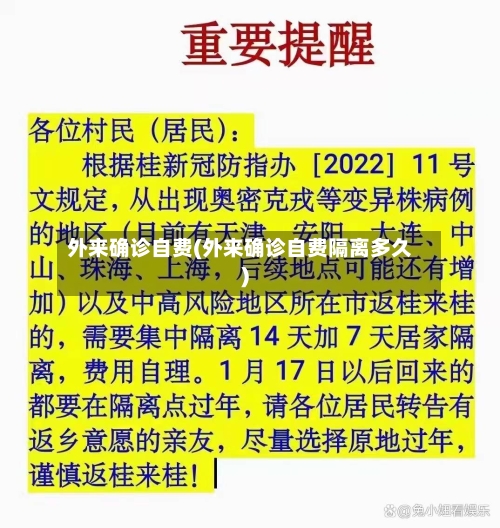 外来确诊自费(外来确诊自费隔离多久)-第2张图片