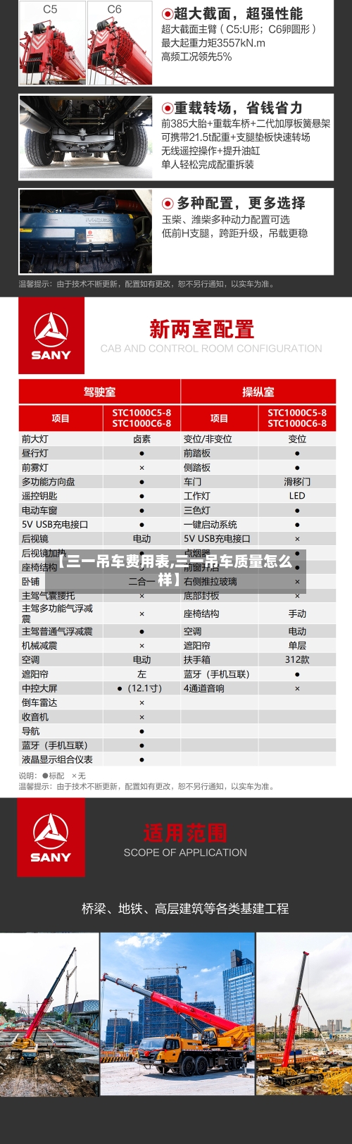 【三一吊车费用表,三一吊车质量怎么样】-第2张图片