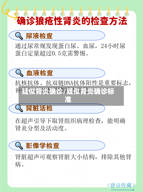 疑似肾炎确诊/疑似肾炎确诊标准