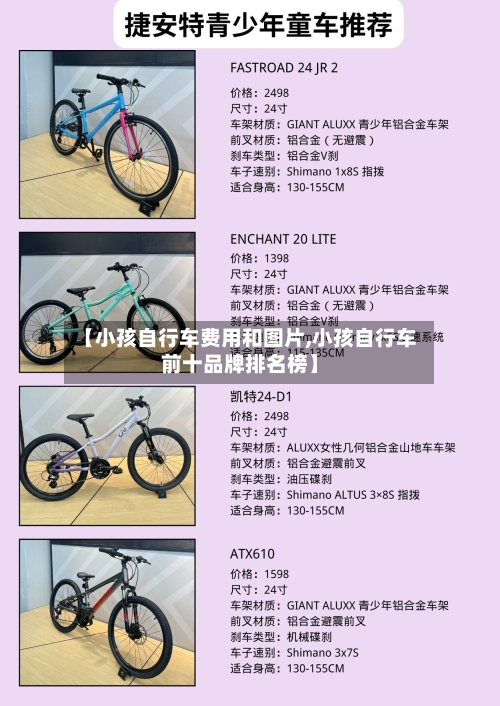 【小孩自行车费用和图片,小孩自行车前十品牌排名榜】