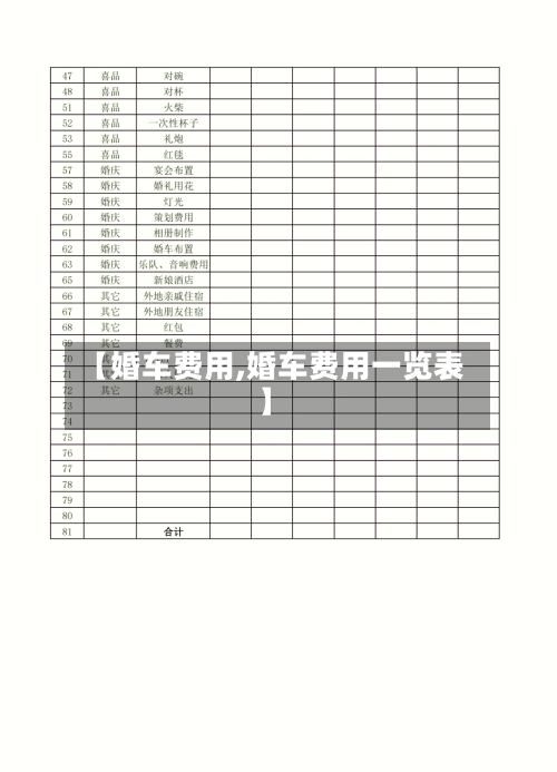 【婚车费用,婚车费用一览表】