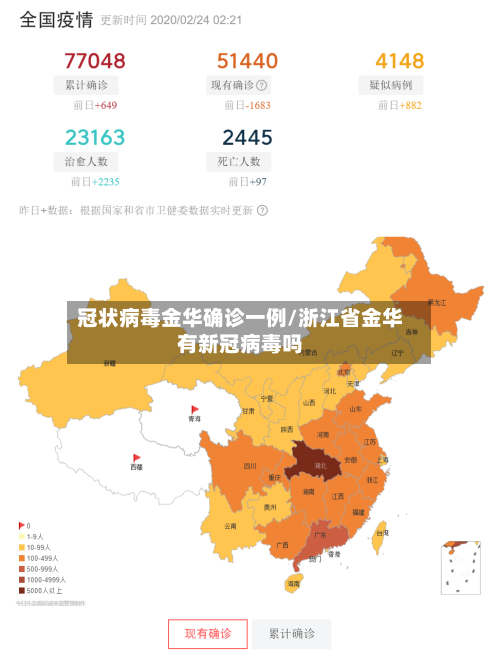 冠状病毒金华确诊一例/浙江省金华有新冠病毒吗