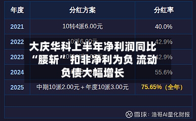大庆华科上半年净利润同比“腰斩” 扣非净利为负 流动负债大幅增长-第2张图片