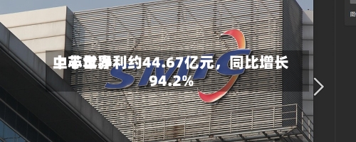 中芯世界上半年净利约44.67亿元，同比增长94.2%-第2张图片