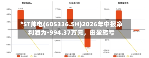 *ST帅电(605336.SH)2026年中报净利润为-994.37万元，由盈转亏-第2张图片