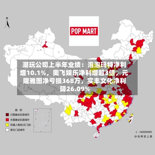 潮玩公司上半年业绩：泡泡玛特净利增10.1%	，奥飞娱乐净利增超3倍，元隆雅图净亏损368万，实丰文化净利降26.09%-第3张图片