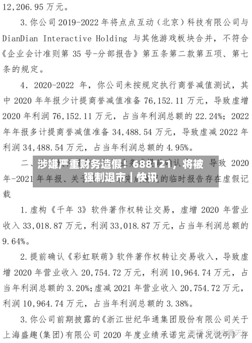 涉嫌严重财务造假！688121，将被强制退市｜快讯-第3张图片
