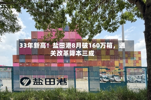 33年新高！盐田港8月破160万箱，通关改革降本三成-第2张图片