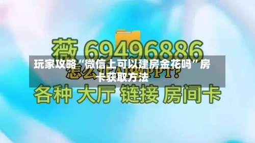 玩家攻略“微信上可以建房金花吗	”房卡获取方法-第2张图片