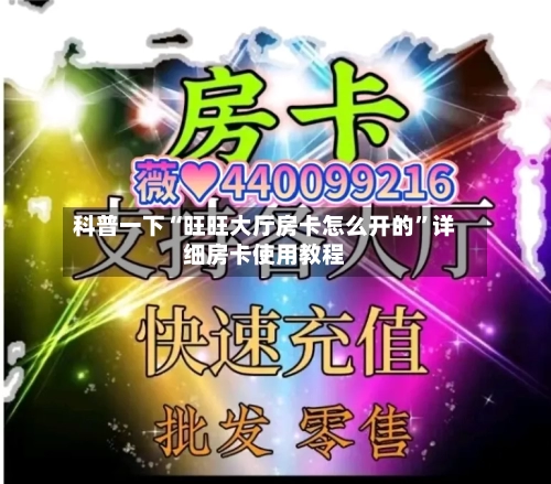 科普一下“旺旺大厅房卡怎么开的”详细房卡使用教程-第3张图片