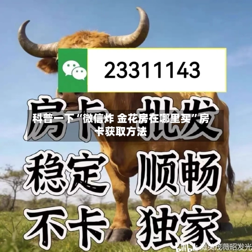 科普一下“微信炸 金花房在哪里买”房卡获取方法-第2张图片