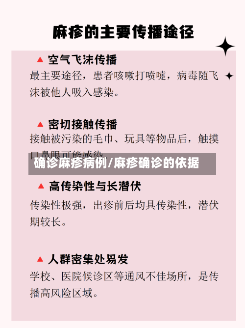 确诊麻疹病例/麻疹确诊的依据-第2张图片
