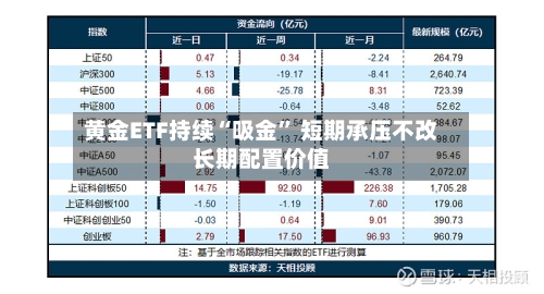 黄金ETF持续“吸金” 短期承压不改长期配置价值-第3张图片