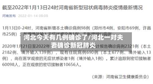 河北今天有几例确诊了/河北一对夫妻确诊新冠肺炎