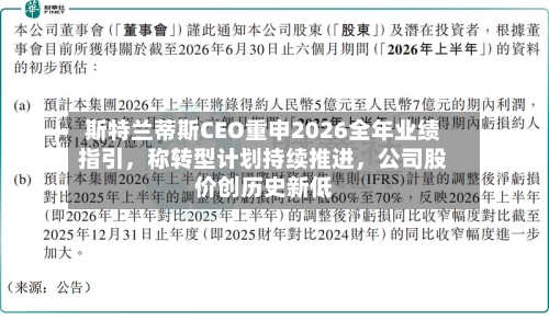 斯特兰蒂斯CEO重申2026全年业绩指引，称转型计划持续推进	，公司股价创历史新低-第3张图片