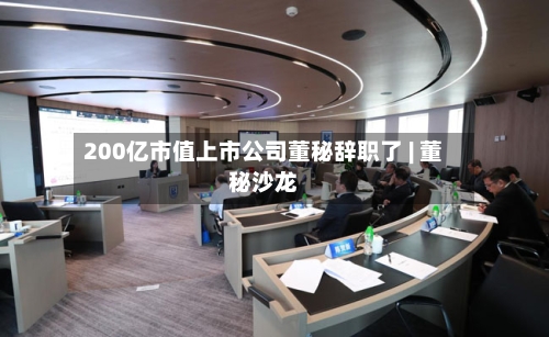 200亿市值上市公司董秘辞职了 | 董秘沙龙-第2张图片