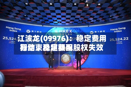江波龙(09976)：稳定费用行动、稳定费用期结束及超额配股权失效-第3张图片