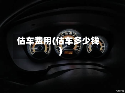 估车费用(估车多少钱)