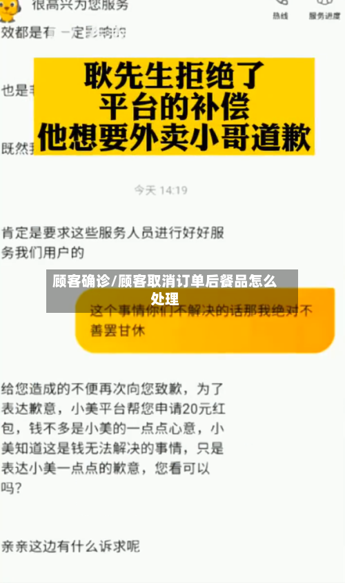 顾客确诊/顾客取消订单后餐品怎么处理