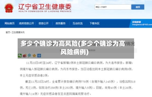 多少个确诊为高风险(多少个确诊为高风险病例)-第3张图片