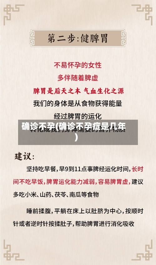 确诊不孕(确诊不孕症是几年)
