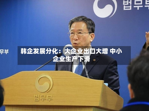 韩企发展分化:大企业出口大增 中小企业生产下滑
