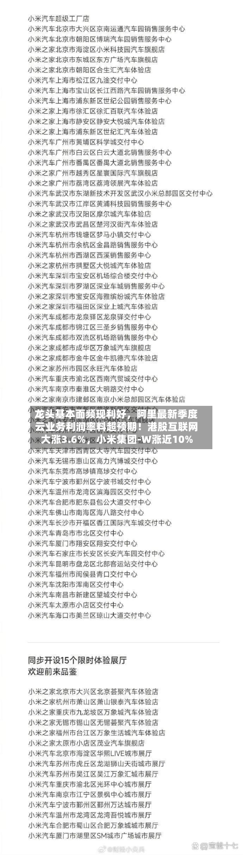龙头基本面频现利好，阿里最新季度云业务利润率料超预期！港股互联网大涨3.6%，小米集团-W涨近10%-第2张图片