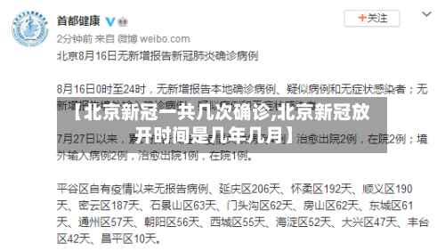 【北京新冠一共几次确诊,北京新冠放开时间是几年几月】-第2张图片