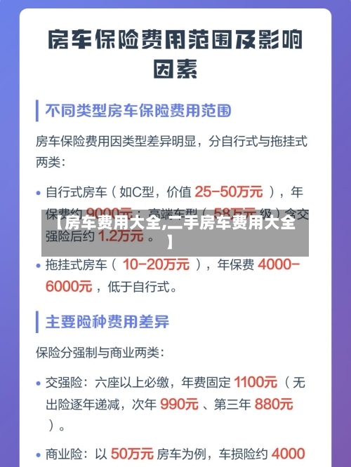 【房车费用大全,二手房车费用大全】-第2张图片