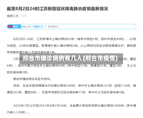 邢台市确诊病例有几人(邢台市疫情)