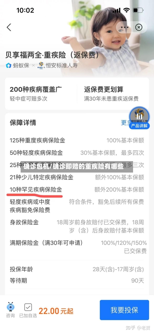 确诊包机/确诊即赔的重疾险有哪些-第2张图片