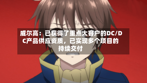 威尔高：已获得了重点大客户的DC/DC产品供应资质，已实现多个项目的持续交付-第3张图片