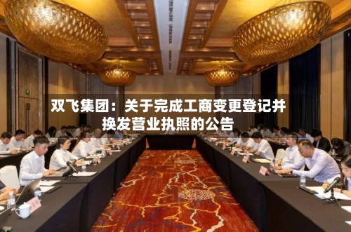 双飞集团:关于完成工商变更登记并换发营业执照的公告