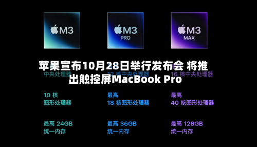 苹果宣布10月28日举行发布会 将推出触控屏MacBook Pro-第2张图片