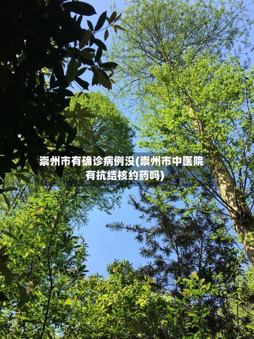 崇州市有确诊病例没(崇州市中医院有抗结核约药吗)