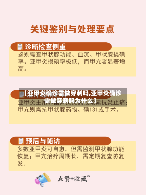 【亚甲炎确诊需做穿刺吗,亚甲炎确诊需做穿刺吗为什么】-第3张图片