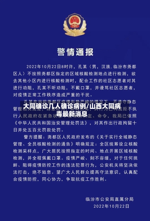 大同确诊几人确诊病例/山西大同病毒最新消息-第3张图片