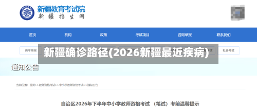 新疆确诊路径(2026新疆最近疾病)-第3张图片