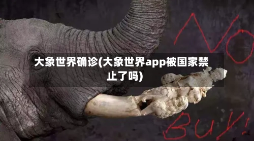 大象世界确诊(大象世界app被国家禁止了吗)