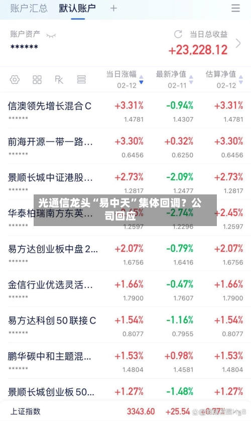 光通信龙头“易中天”集体回调？公司回应-第2张图片