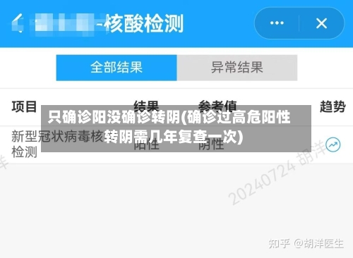 只确诊阳没确诊转阴(确诊过高危阳性转阴需几年复查一次)