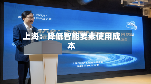 上海：降低智能要素使用成本