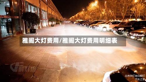 雅阁大灯费用/雅阁大灯费用明细表-第2张图片