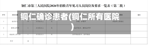 铜仁确诊患者(铜仁所有医院)-第2张图片