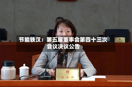 节能铁汉:第五届董事会第四十三次会议决议公告