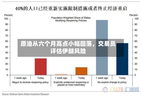 原油从六个月高点小幅回落，交易员评估伊朗风险