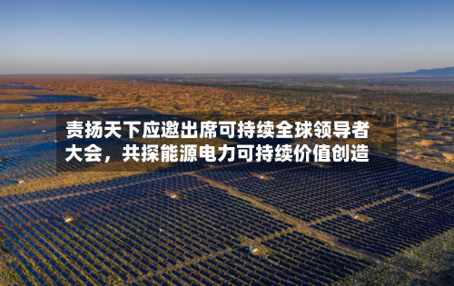责扬天下应邀出席可持续全球领导者大会，共探能源电力可持续价值创造-第2张图片
